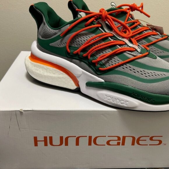 Size 11 1/2 - adidas Alphaboost V1 NCAA Pack - Miami - Picture 4 of 5